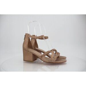 Eileen Fisher Nuni Sandal Women's Size 11 Gold Metallic Leather Block Heel Shoe